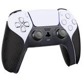 PlayVital Anti-Slip Silicone Controller Grip Tape for ps5 Controller, Sweat-Absorbent Handle Grips for ps5 Controller with Shoulder Button Trigger Stickers Set - Black - PFPJ111