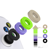 PlayVital 5 Pairs Aim Assist Target Motion Control Precision Rings for ps5, for ps4, for Xbox Series X/S, Xbox One, Xbox 360, for Switch Pro Controller - Green Purple Gray Black White - PFPJ117