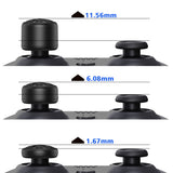 PlayVital Black Ergonomic Analog Joystick Caps for Xbox Series X/S, Xbox One, Xbox One X/S, PS5, PS4, Switch Pro Controller - with 3 Height Convex and Concave - Pentagram & Rotary Wheels Design - PJM2017