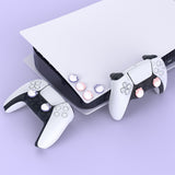 PlayVital Husky & Kitty Cute Thumb Grip Caps for PS5/4 Controller, Silicone Analog Stick Caps Cover for Xbox Series X/S, Thumbstick Caps for Switch Pro Controller - Pale Red & Light Violet - PJM2039