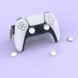 PlayVital Husky & Kitty Cute Thumb Grip Caps for PS5/4 Controller, Silicone Analog Stick Caps Cover for Xbox Series X/S, Thumbstick Caps for Switch Pro Controller - Pale Red & Light Violet - PJM2039