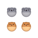 PlayVital Brown Bear & Koala Cute Thumb Grip Caps for PS5/4 Controller, Silicone Analog Stick Caps Cover for Xbox Series X/S, Thumbstick Caps for Switch Pro Controller - PJM3001