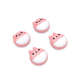 PlayVital Rabbit & Squirrel Cute Thumb Grip Caps for PS5/4 Controller, Silicone Analog Stick Caps Cover for Xbox Series X/S, Thumbstick Caps for Switch Pro Controller - Pale Red - PJM3002