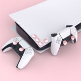 PlayVital Rabbit & Squirrel Cute Thumb Grip Caps for PS5/4 Controller, Silicone Analog Stick Caps Cover for Xbox Series X/S, Thumbstick Caps for Switch Pro Controller - Pale Red - PJM3002