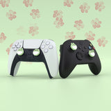 PlayVital Rabbit & Squirrel Cute Thumb Grip Caps for PS5/4 Controller, Silicone Analog Stick Caps Cover for Xbox Series X/S, Thumbstick Caps for Switch Pro Controller - Matcha Green - PJM3004