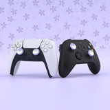 PlayVital Penguin Cute Thumb Grip Caps for PS5/4 Controller, Silicone Analog Stick Caps Cover for Xbox Series X/S, Thumbstick Caps for Switch Pro Controller - Light Violet - PJM3009