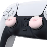 PlayVital Chubby Piggy Cute Thumb Grip Caps for PS5/4 Controller, Silicone Analog Stick Caps Cover for Xbox Series X/S, Thumbstick Caps for Switch Pro Controller - PJM3011