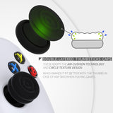 PlayVital Thumbs Cushion Caps Thumb Grips for ps5, for ps4, Thumbstick Grip Cover for Xbox Series X/S, Thumb Grip Caps for Xbox One, Elite Series 2, for Switch Pro Controller - Black - PJM3021