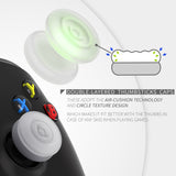 PlayVital Thumbs Cushion Caps Thumb Grips for ps5, for ps4, Thumbstick Grip Cover for Xbox Series X/S, Thumb Grip Caps for Xbox One, Elite Series 2, for Switch Pro Controller - Clear - PJM3023