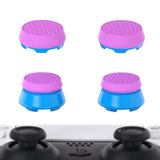 PlayVital Orchid Purple & Heaven Blue Thumbs Pro Armor Thumbstick Extender Joystick Caps Grip for ps5Controller -2 High Raise and 2 Mid Raise Dome - PJM4004