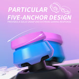 PlayVital Orchid Purple & Heaven Blue Thumbs Pro Armor Thumbstick Extender Joystick Caps Grip for ps5Controller -2 High Raise and 2 Mid Raise Dome - PJM4004