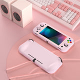 PlayVital ZealProtect Protective Case for Nintendo Switch Lite, Hard Shell Ergonomic Grip Cover for Nintendo Switch Lite with Screen Protector & Thumb Grip Caps & Button Caps - Cherry Blossoms Pink - PSLYP3001