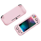 PlayVital ZealProtect Protective Case for Nintendo Switch Lite, Hard Shell Ergonomic Grip Cover for Nintendo Switch Lite with Screen Protector & Thumb Grip Caps & Button Caps - Cherry Blossoms Pink - PSLYP3001