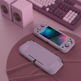 PlayVital ZealProtect Protective Case for Nintendo Switch Lite, Hard Shell Ergonomic Grip Cover for Nintendo Switch Lite w/Screen Protector & Thumb Grip Caps & Button Caps - Dark Grayish Violet - PSLYP3002