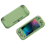 PlayVital ZealProtect Protective Case for Nintendo Switch Lite, Hard Shell Ergonomic Grip Cover for Nintendo Switch Lite with Screen Protector & Thumb Grip Caps & Button Caps - Matcha Green - PSLYP3003