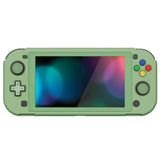 PlayVital ZealProtect Protective Case for Nintendo Switch Lite, Hard Shell Ergonomic Grip Cover for Nintendo Switch Lite with Screen Protector & Thumb Grip Caps & Button Caps - Matcha Green - PSLYP3003