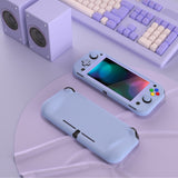 PlayVital ZealProtect Protective Case for Nintendo Switch Lite, Hard Shell Ergonomic Grip Cover for Nintendo Switch Lite with Screen Protector & Thumb Grip Caps & Button Caps - Light Violet - PSLYP3004