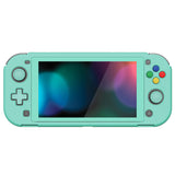 PlayVital ZealProtect Protective Case for Nintendo Switch Lite, Hard Shell Ergonomic Grip Cover for Nintendo Switch Lite w/Screen Protector & Thumb Grip Caps & Button Caps - Misty Green - PSLYP3005