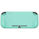 PlayVital ZealProtect Protective Case for Nintendo Switch Lite, Hard Shell Ergonomic Grip Cover for Nintendo Switch Lite w/Screen Protector & Thumb Grip Caps & Button Caps - Misty Green - PSLYP3005