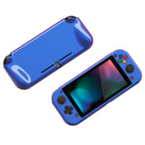 PlayVital ZealProtect Protective Case for Nintendo Switch Lite, Hard Shell Ergonomic Grip Cover for Switch Lite w/Screen Protector & Thumb Grip Caps & Button Caps - Glossy Chameleon Purple Blue - PSLYP3009