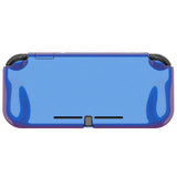 PlayVital ZealProtect Protective Case for Nintendo Switch Lite, Hard Shell Ergonomic Grip Cover for Switch Lite w/Screen Protector & Thumb Grip Caps & Button Caps - Glossy Chameleon Purple Blue - PSLYP3009