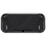 PlayVital ZealProtect Glossy Protective Case for Nintendo Switch Lite, Hard Shell Ergonomic Grip Cover for Switch Lite w/Screen Protector & Thumb Grip Caps & Button Caps - Graphite Carbon Fiber - PSLYS2002