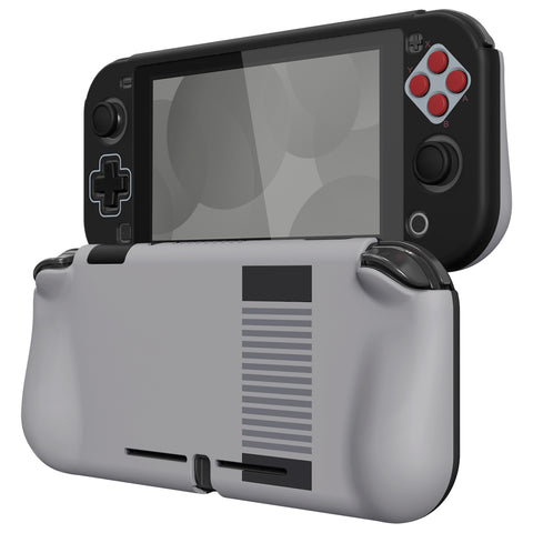 PlayVital ZealProtect Protective Case for Nintendo Switch Lite, Hard Shell Ergonomic Grip Cover for Switch Lite with Screen Protector & Thumb Grip Caps & Button Caps - Classics NES Style - PSLYY7003