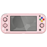 PlayVital ZealProtect Protective Case for Nintendo Switch Lite, Hard Shell Ergonomic Grip Cover for Switch Lite with Screen Protector & Thumb Grip Caps & Button Caps - Cherry Blossoms Petals - PSLYY7004