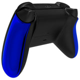 eXtremeRate Chrome Blue Back Panels for Xbox Series X/S Controller, Comfortable Non-Slip Side Rails Handles, Game Improvement Replacement Parts for Xbox Core Controller - Controller NOT Included - PX3D404