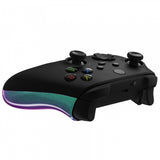 eXtremeRate Chameleon Green Purple Back Panels, Comfortable Non-Slip Side Rails Handles, Game Improvement Replacement Parts for Xbox Series X / S Controller - Controller NOT Included - PX3P302