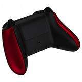 eXtremeRate Scarlet Red Soft Touch Grip Back Panels, Comfortable Non-Slip Side Rails Handles, Game Improvement Replacement Parts for Xbox Series S / X Controller - Controller NOT Included - PX3P303