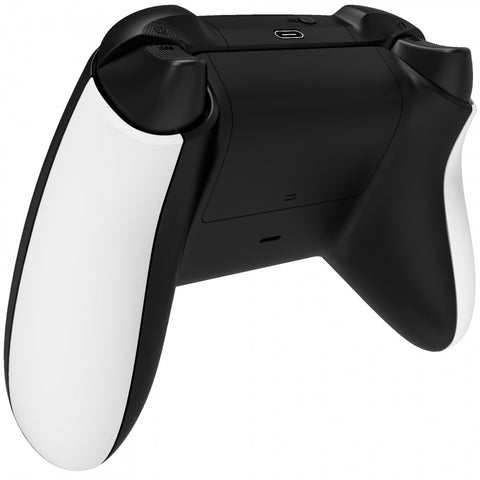 eXtremeRate White Grip Back Panels, Comfortable Non-Slip Side Rails Handles, Game Improvement Replacement Parts for Xbox Series S / X Controller - Controller NOT Included - PX3P308