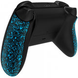 eXtremeRate Textured Blue Back Panels, Comfortable Non-Slip Side Rails, 3D Splashing Handles, Game Improvement Replacement Parts for Xbox Series X/S Controller - Controller NOT Included - PX3P343