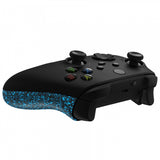 eXtremeRate Textured Blue Back Panels, Comfortable Non-Slip Side Rails, 3D Splashing Handles, Game Improvement Replacement Parts for Xbox Series X/S Controller - Controller NOT Included - PX3P343