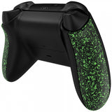 eXtremeRate Textured Green Soft Touch Grip Back Panels, Comfortable Non-Slip Side Rails Handles, Game Improvement Replacement Parts for Xbox Series S / X Controller - Controller NOT Included - PX3P344