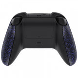 eXtremeRate Textured Purple Soft Touch Grip Back Panels, Comfortable Non-Slip Side Rails Handles, Game Improvement Replacement Parts for Xbox Series S / X Controller - Controller NOT Included - PX3P351