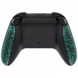 eXtremeRate Textured Light Green Soft Touch Grip Back Panels, Comfortable Non-Slip Side Rails Handles, Game Improvement Replacement Parts for Xbox Series S / X Controller - Controller NOT Included - PX3P352