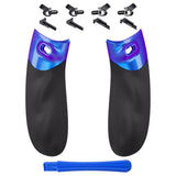 eXtremeRate FLEXOR Rubberized Side Rails Grips Trigger Stop Kit for Xbox Series X/S Controller & Xbox Core Controller - Diamond Textured Chameleon Purple Blue - PX3Q3002