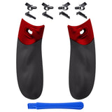 eXtremeRate FLEXOR Rubberized Side Rails Grips Trigger Stop Kit for Xbox Series X/S Controller & Xbox Core Controller - Diamond Textured Scarlet Red - PX3Q3003