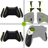 eXtremeRate FLEXOR Rubberized Side Rails Grips Trigger Stop Kit for Xbox Series X/S Controller & Xbox Core Controller - Diamond Textured White - PX3Q3004