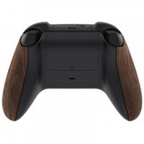 eXtremeRate Wood Grain Touch Grip Back Panels, Comfortable Non-Slip Side Rails Handles, Game Improvement Replacement Parts for Xbox Series S / X Controller - Controller NOT Included - PX3S215