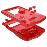 eXtremeRate IPS Ready Upgraded Transparent Clear Red Replacement Shell Full Housing Cover & Buttons for Gameboy Color – Fit for GBC OSD IPS & Regular IPS & Standard LCD – Console & IPS Screen NOT Included - QCBM5002