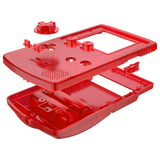 eXtremeRate IPS Ready Upgraded Transparent Clear Red Replacement Shell Full Housing Cover & Buttons for Gameboy Color – Fit for GBC OSD IPS & Regular IPS & Standard LCD – Console & IPS Screen NOT Included - QCBM5002