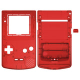 eXtremeRate IPS Ready Upgraded Transparent Clear Red Replacement Shell Full Housing Cover & Buttons for Gameboy Color – Fit for GBC OSD IPS & Regular IPS & Standard LCD – Console & IPS Screen NOT Included - QCBM5002