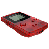 eXtremeRate IPS Ready Upgraded Transparent Clear Red Replacement Shell Full Housing Cover & Buttons for Gameboy Color – Fit for GBC OSD IPS & Regular IPS & Standard LCD – Console & IPS Screen NOT Included - QCBM5002