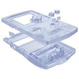 eXtremeRate IPS Ready Upgraded Glacier Blue Replacement Shell Full Housing Cover & Buttons & White Screen for Gameboy Color – Fit for GBC OSD IPS & Regular IPS & Standard LCD – Console & IPS Screen NOT Included - QCBM5006