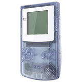 eXtremeRate IPS Ready Upgraded Glacier Blue Replacement Shell Full Housing Cover & Buttons & White Screen for Gameboy Color – Fit for GBC OSD IPS & Regular IPS & Standard LCD – Console & IPS Screen NOT Included - QCBM5006