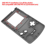 eXtremeRate IPS Ready Upgraded Transparent Clear Replacement Shell Full Housing Cover & Buttons for Gameboy Color – Fit for GBC OSD IPS & Regular IPS & Standard LCD – Console & IPS Screen NOT Included - QCBM5001