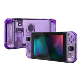 eXtremeRate Clear Atomic Purple Back Plate for NS Switch Console, NS Joycon Handheld Controller Housing with Full Set Buttons, DIY Replacement Shell for NS Switch - QM505