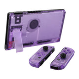 eXtremeRate Clear Atomic Purple Back Plate for NS Switch Console, NS Joycon Handheld Controller Housing with Full Set Buttons, DIY Replacement Shell for NS Switch - QM505